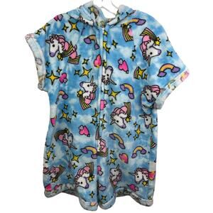 Made with Love and Kisses Fuzzies Pajamas Romper Shorts Girls 12-14 Unicorn